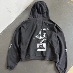 Enfants Riches Deporimes Vintage Washed Black Patchwork Hoodie