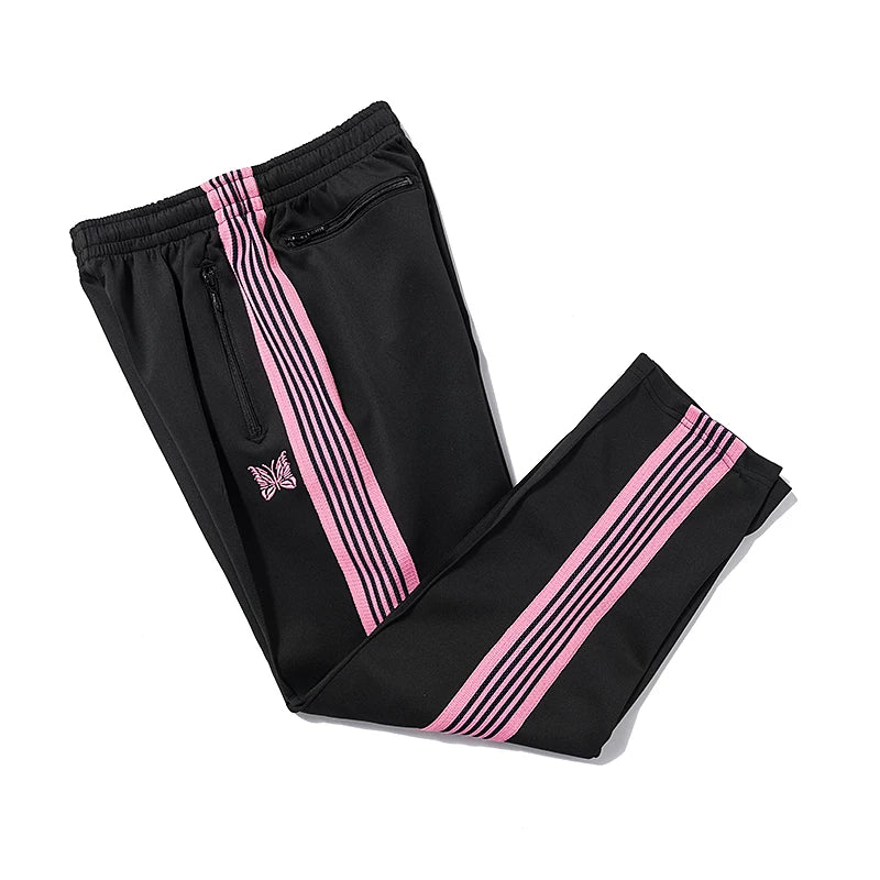 Needles Side Striped Butterfly Embroidered Drawstring Track Pants