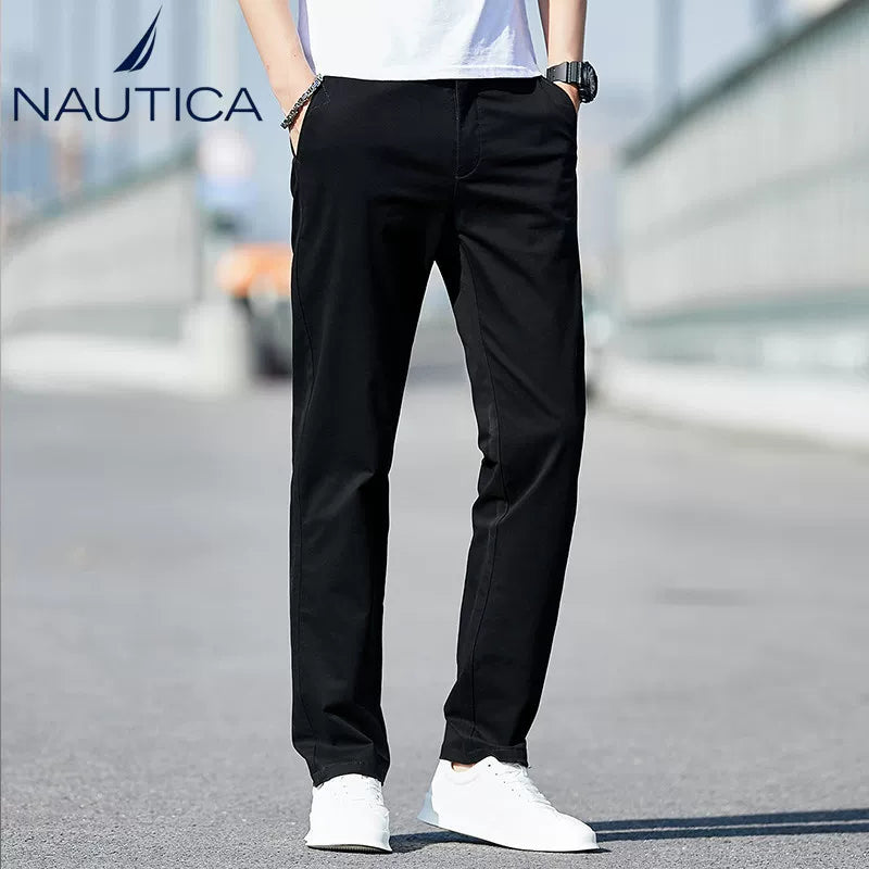 Nautica Style Summer Breathable Cotton Straight Pants
