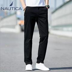 Nautica Style Summer Breathable Cotton Straight Pants
