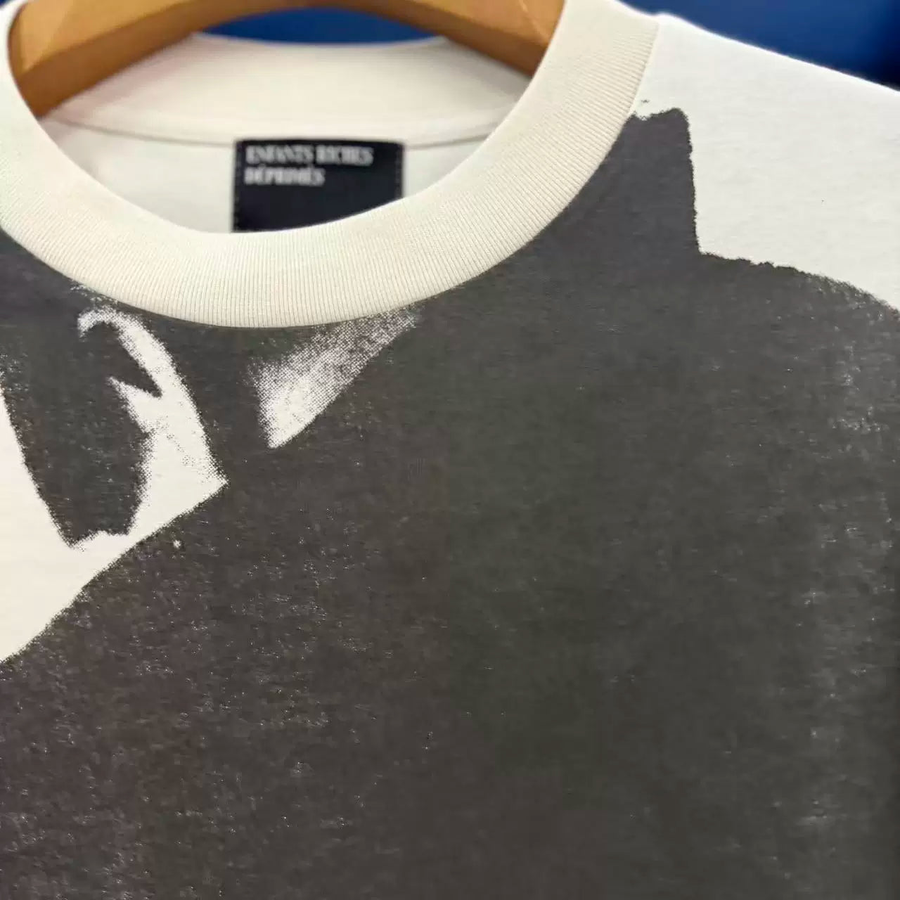 ERD Streetwear Graphic Print Cream Loose Long Tee