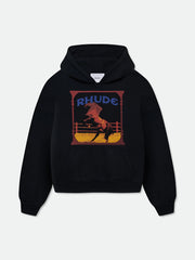 RHUDE American Vintage Letter Print Loose Hooded Sweatshirt