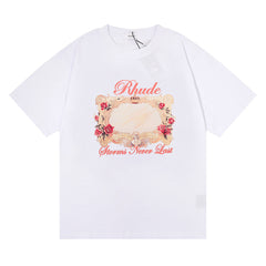 RHUDE American Vintage Graphic Printed Oversized Summer Tee