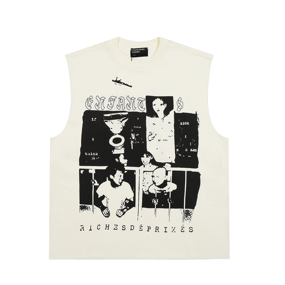 ERD melancholic High Street Shoulder Pad Tank Top