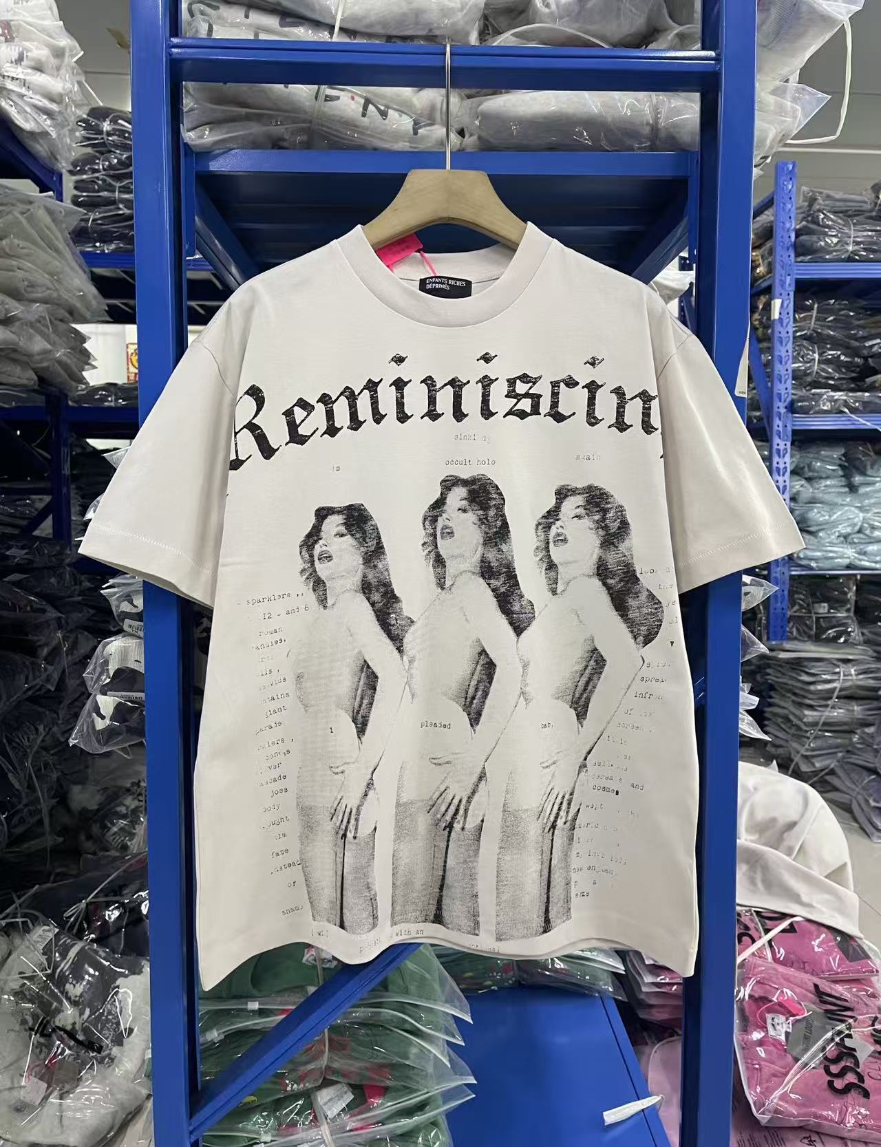 ERD melancholic Cement White Memory Portrait T-Shirt
