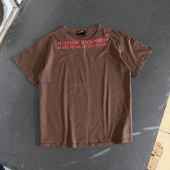 ERD Inspired Coffee Brown Slogan Cotton Graphic Tee