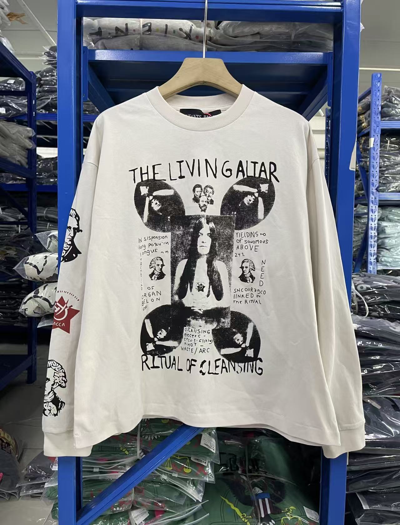 ERD melancholic Vintage Mayan Portrait Long Sleeve T-Shirt