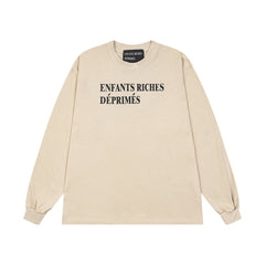 ERD Vintage Graphic Print Loose Cotton Long Tee