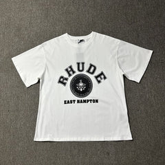 RHUDE American Retro Loose Fit Unisex Summer T-Shirt